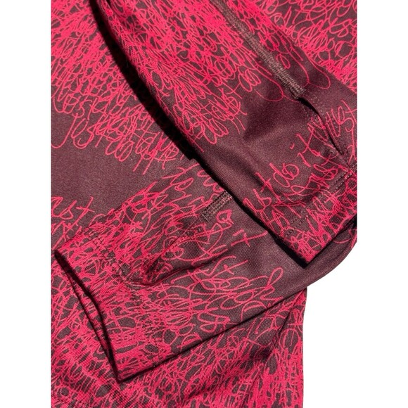Nike Therma-Fit Top Women's‎ Size Small Red Just Do It Graphic Shirt Thumbholes - Picture 6 of 12